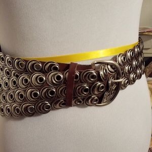 SILVER and Leather belt